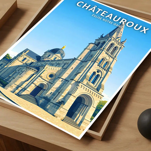 Affiche - Châteauroux - Église Notre-Dame