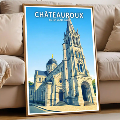 Affiche - Châteauroux - Église Notre-Dame