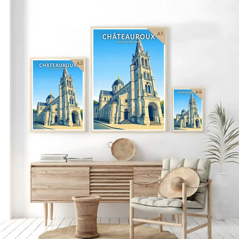 Affiche - Châteauroux - Église Notre-Dame