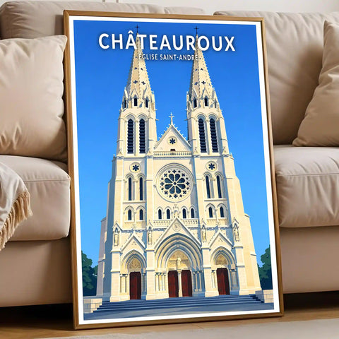 Affiche - Châteauroux - Église Saint-André