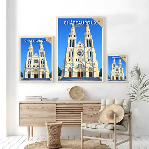 Affiche - Châteauroux - Église Saint-André