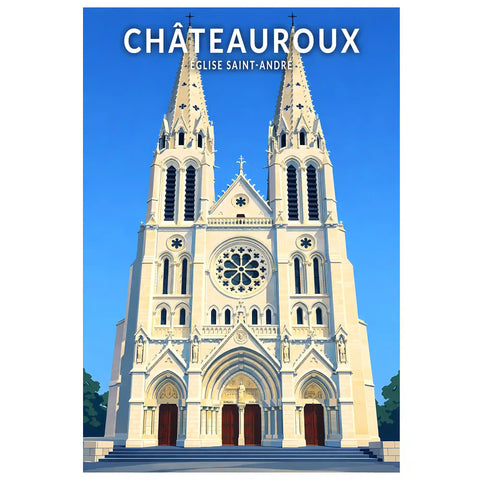 Affiche - Châteauroux - Église Saint-André
