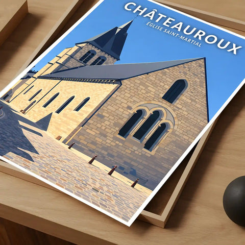 Affiche - Châteauroux - Église Saint-Martial