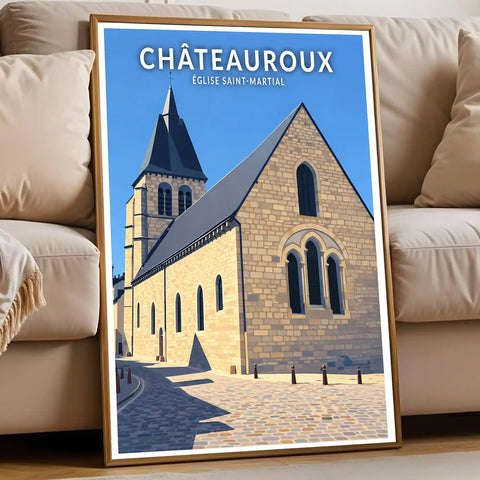 Affiche - Châteauroux - Église Saint-Martial