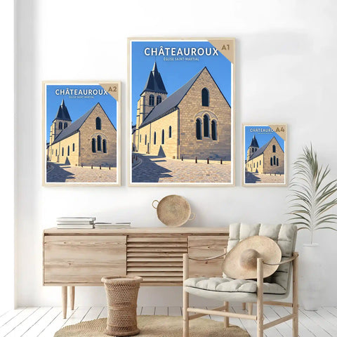 Affiche - Châteauroux - Église Saint-Martial