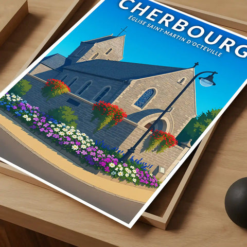 Affiche - Cherbourg - Église Saint-Martin d’Octeville