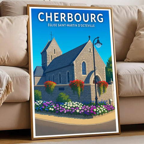Affiche - Cherbourg - Église Saint-Martin d’Octeville