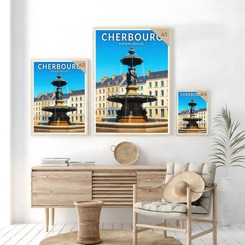 Affiche - Cherbourg - Fontaine Mouchel