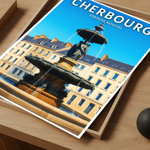 Affiche - Cherbourg - Fontaine Mouchel