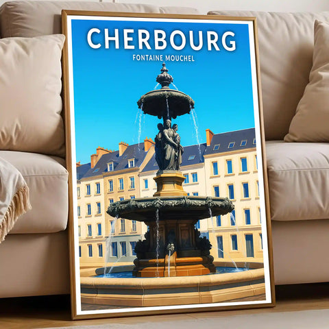 Affiche - Cherbourg - Fontaine Mouchel