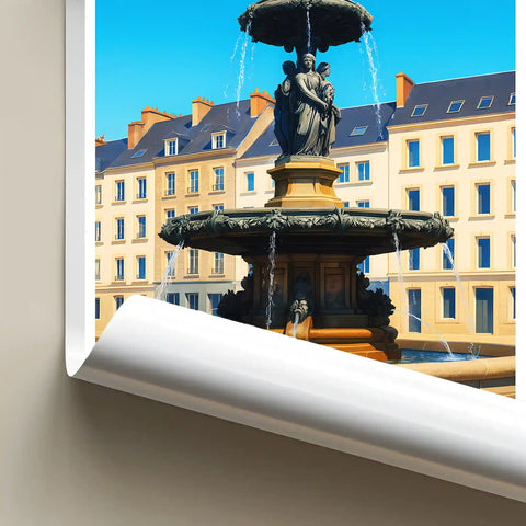 Affiche - Cherbourg - Fontaine Mouchel