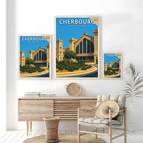 Affiche - Cherbourg - Gare Transatlantique