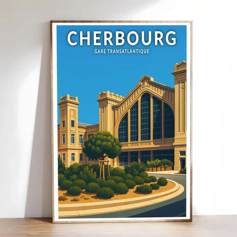 Affiche - Cherbourg - Gare Transatlantique