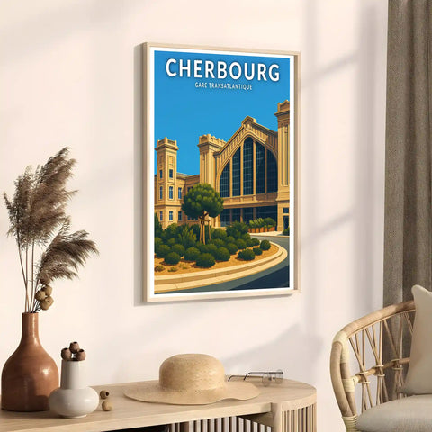 Affiche - Cherbourg - Gare Transatlantique