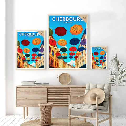 Affiche - Cherbourg - Les Parapluies