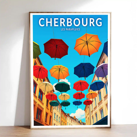 Affiche - Cherbourg - Les Parapluies