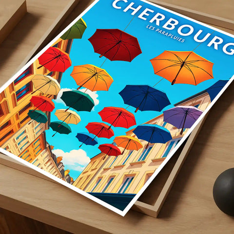 Affiche - Cherbourg - Les Parapluies