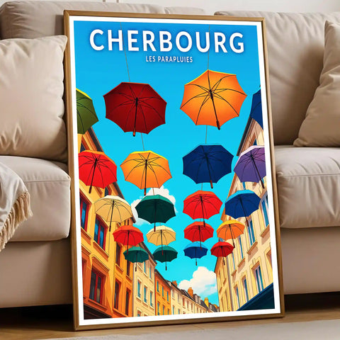 Affiche - Cherbourg - Les Parapluies
