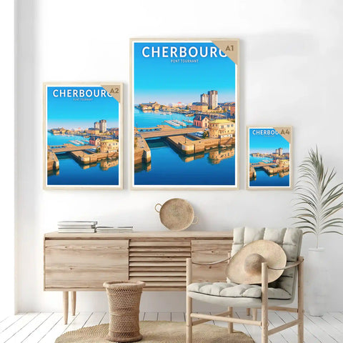 Affiche - Cherbourg - Pont Tournant
