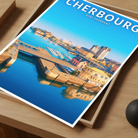 Affiche - Cherbourg - Pont Tournant