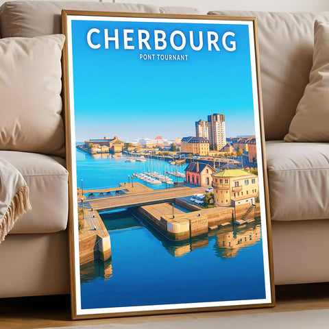Affiche - Cherbourg - Pont Tournant
