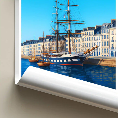 Affiche - Cherbourg - Quai Alexandre III