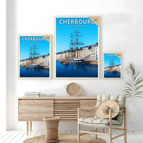 Affiche - Cherbourg - Quai Alexandre III
