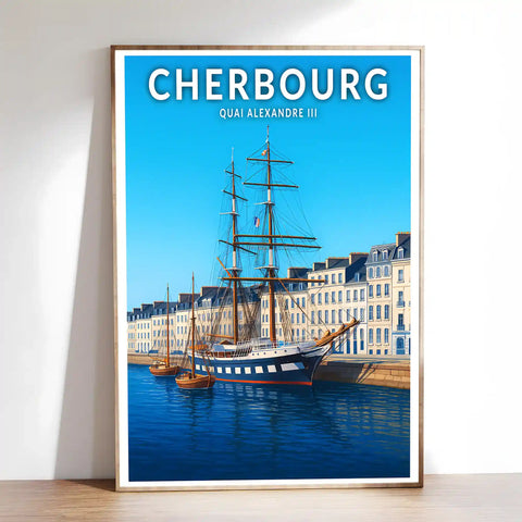 Affiche - Cherbourg - Quai Alexandre III