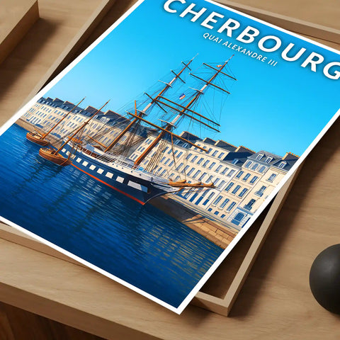 Affiche - Cherbourg - Quai Alexandre III