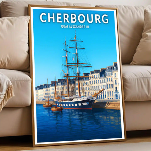 Affiche - Cherbourg - Quai Alexandre III
