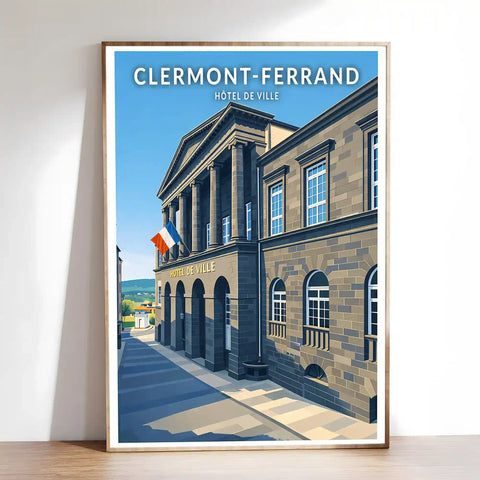 Affiche - Clermont-Ferrand - Hôtel de Ville