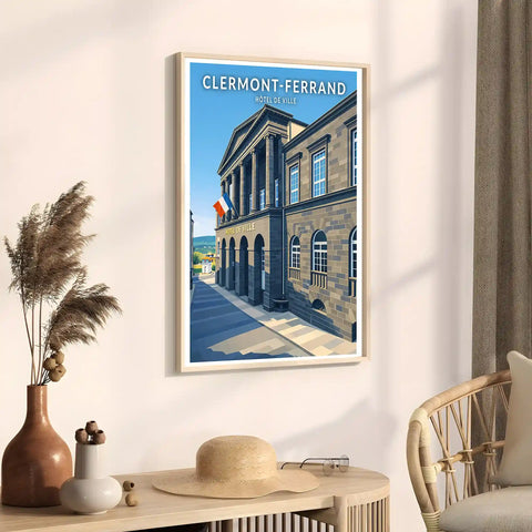 Affiche - Clermont-Ferrand - Hôtel de Ville