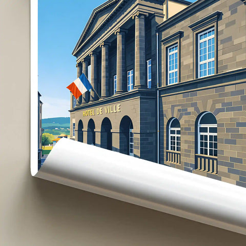 Affiche - Clermont-Ferrand - Hôtel de Ville