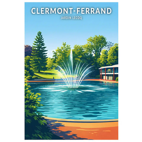 Affiche - Clermont-Ferrand - Jardin Lecoq