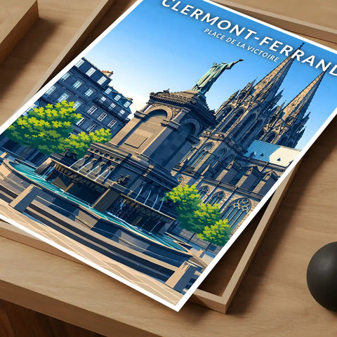 Affiche - Clermont-Ferrand - Place de la Victoire