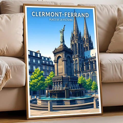 Affiche - Clermont-Ferrand - Place de la Victoire