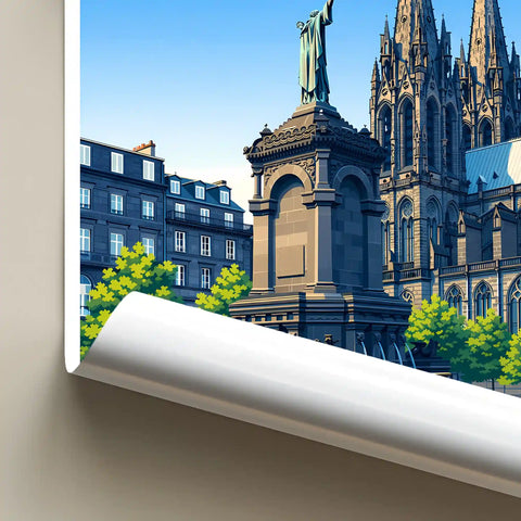 Affiche - Clermont-Ferrand - Place de la Victoire