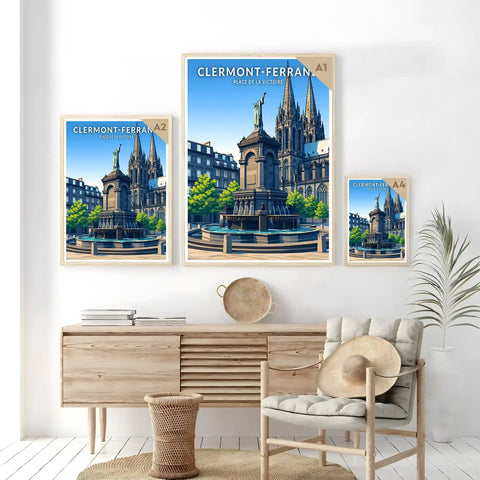 Affiche - Clermont-Ferrand - Place de la Victoire