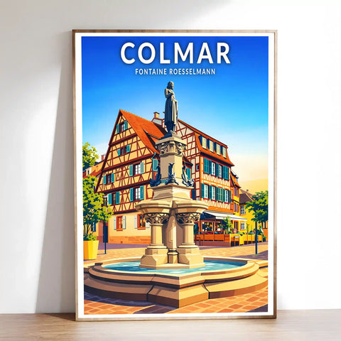 Affiche - Colmar - Fontaine Roesselmann