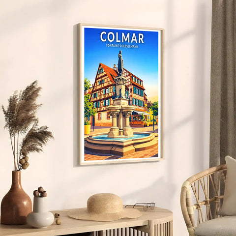 Affiche - Colmar - Fontaine Roesselmann