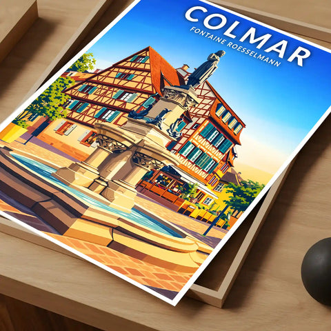 Affiche - Colmar - Fontaine Roesselmann