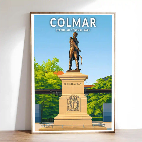Affiche - Colmar - Statue du Général Rapp