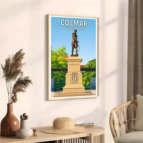 Affiche - Colmar - Statue du Général Rapp