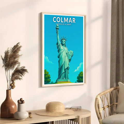 Affiche - Colmar - Statue de la Liberté