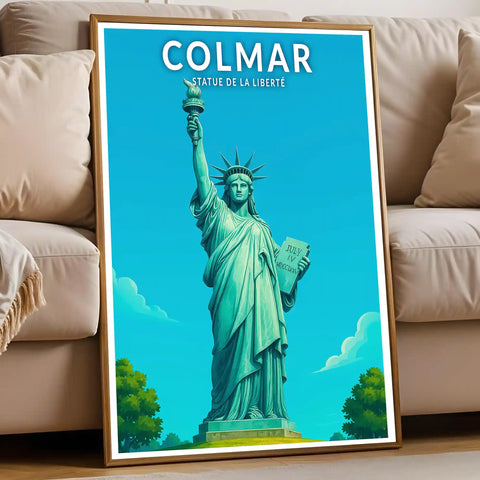 Affiche - Colmar - Statue de la Liberté