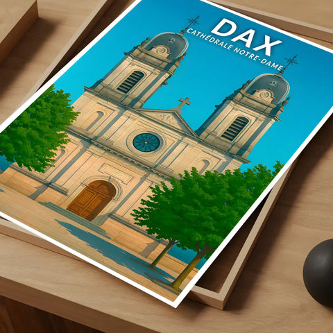 Affiche - Dax - Cathédrale Notre-Dame