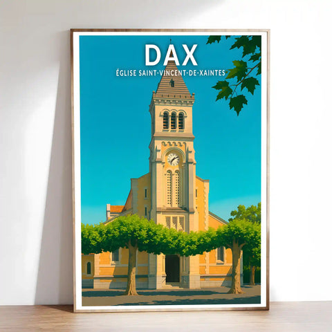 Affiche - Dax - Église Saint-Vincent-de-Xaintes