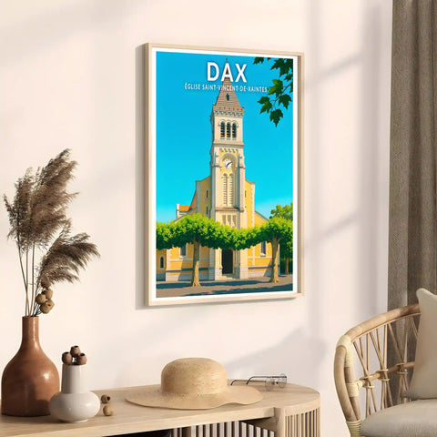 Affiche - Dax - Église Saint-Vincent-de-Xaintes