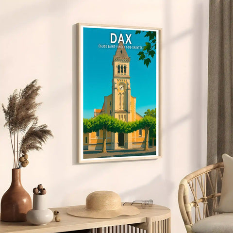 Affiche - Dax - Église Saint-Vincent-de-Xaintes