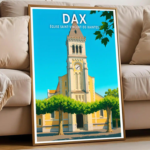 Affiche - Dax - Église Saint-Vincent-de-Xaintes